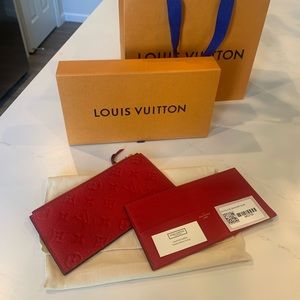 NEW ❤️ LOUIS VUITTON Empreinte Felicie Wallet Card Holder and Zip Pouch Inserts.